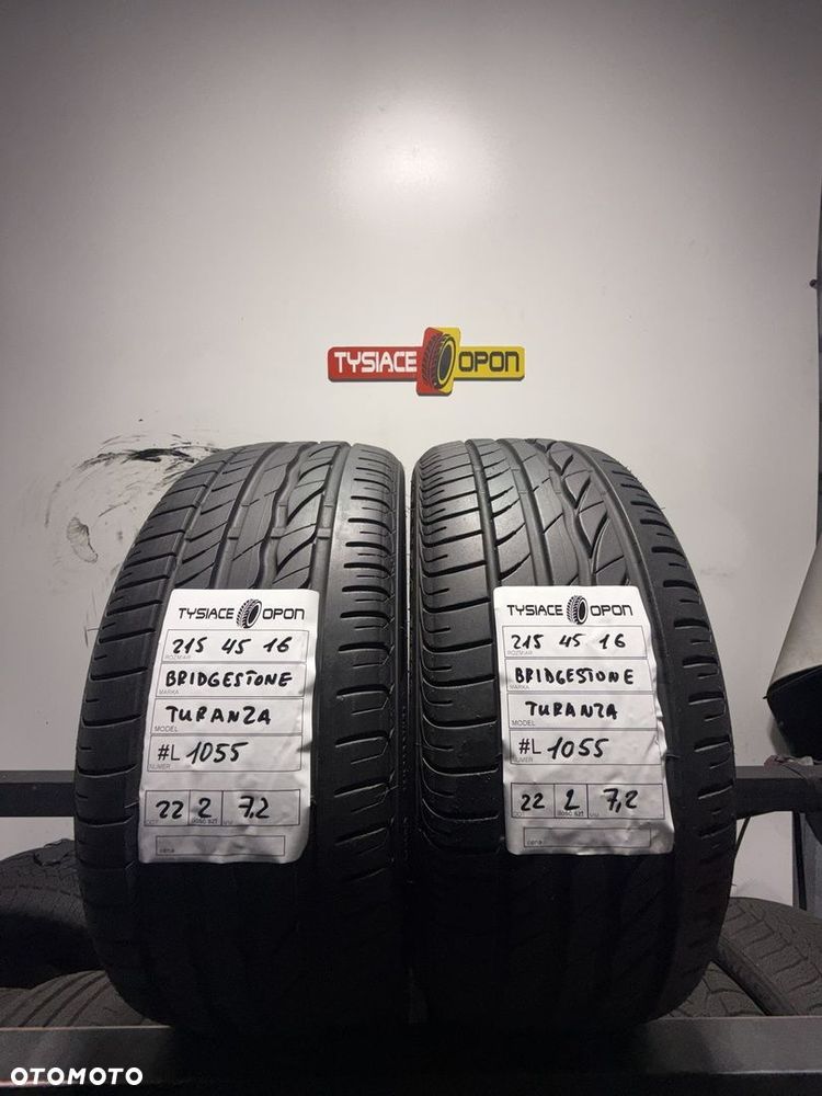 Opony letnie 215/45R16 Bridgestone Turanza zestaw 2 sztuki #L/1055 - 1