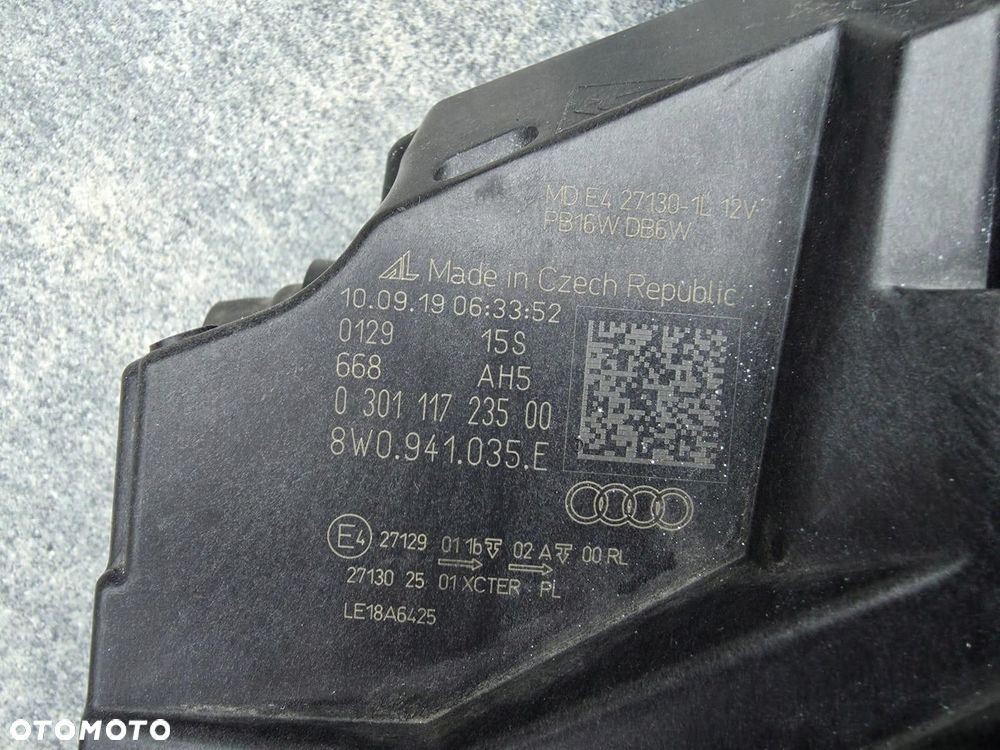 AUDI A4 S4 B9 8W0 LIFT Kompletna lewa przód Full Led Matrix 8W0941035E 2019 - 9