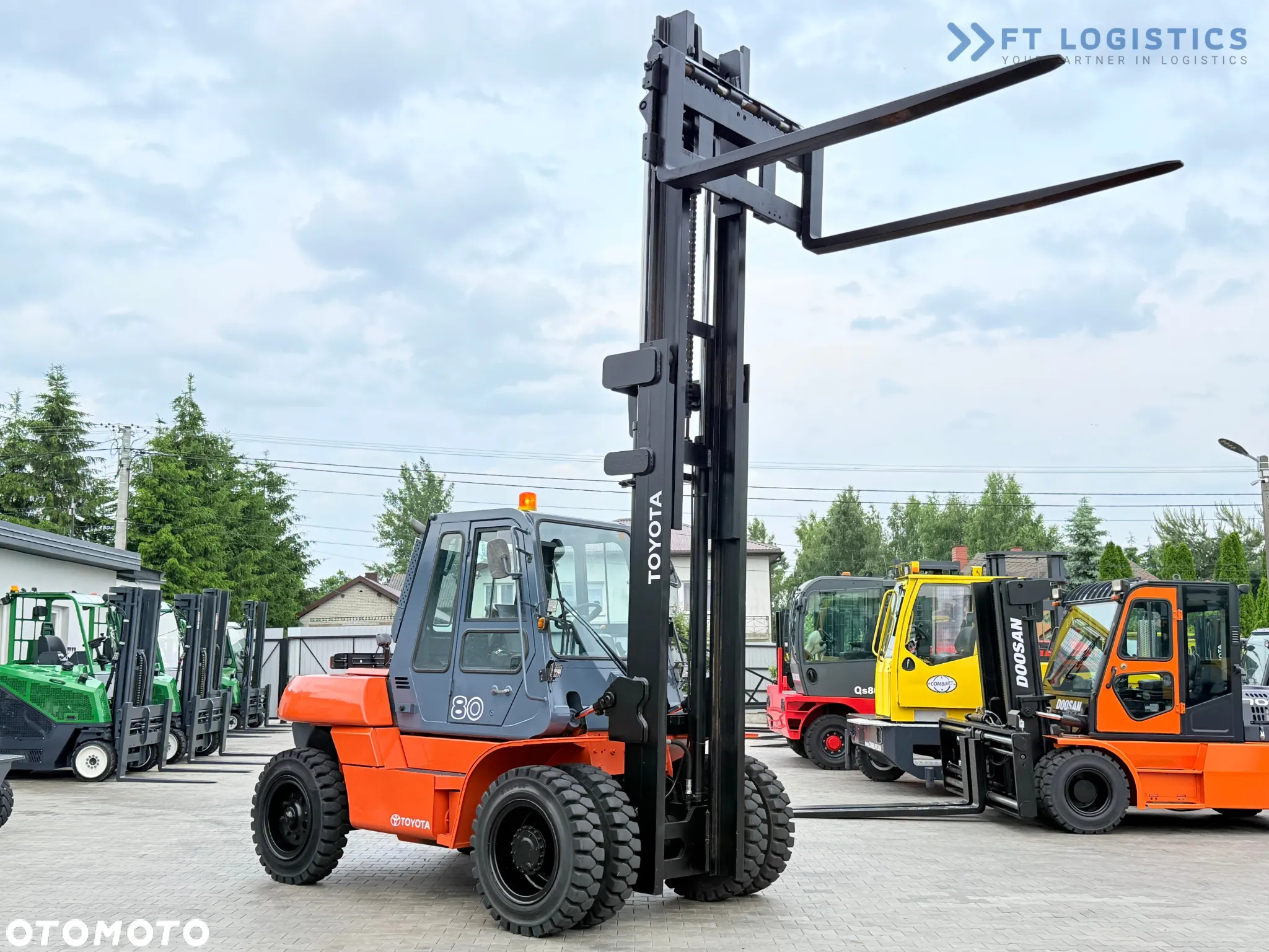 Toyota 60-5FD80 / DIESEL / DUPLEX - 4500MM / NOWE OPONY / KABINA OGRZEWANA / 8 TON / UDT / STAN IDEALNY - 32