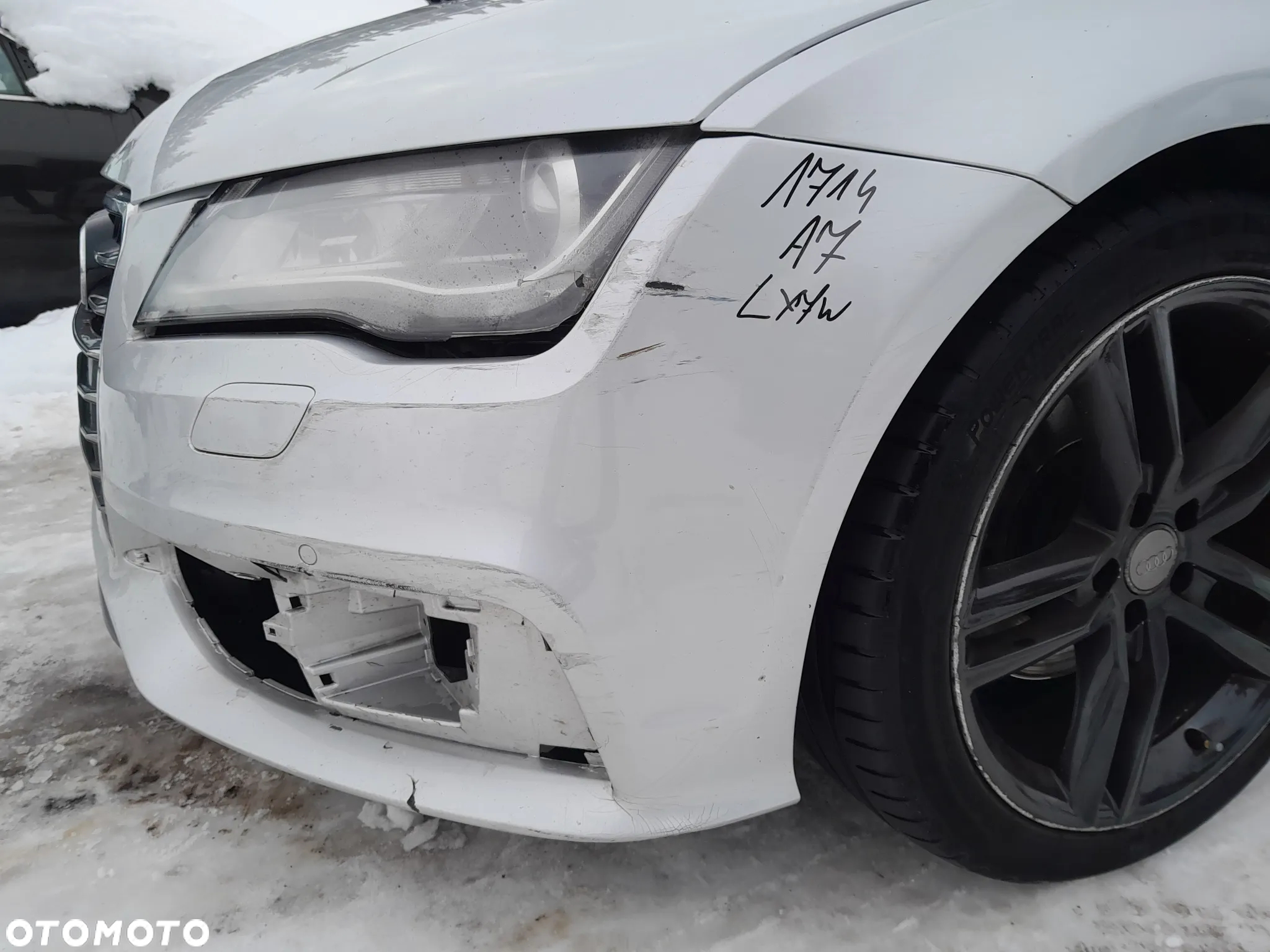 AUDI A7 C7 ZDERZAK PRZEDNI PRZÓD S-LINE SPRSYKI PDC KOLOR: LX7W - 2