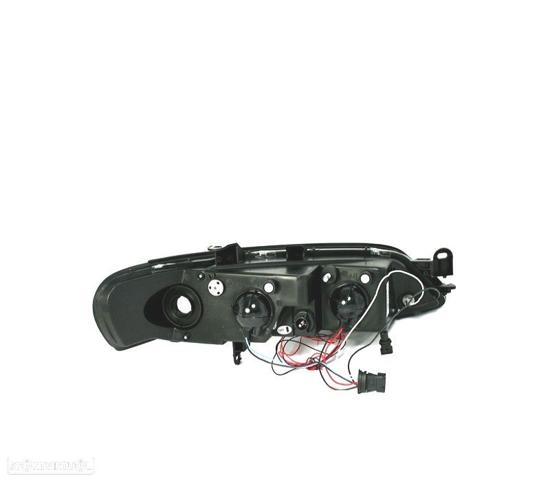 FARÓIS FRONTAIS ANGEL EYES PARA OPEL VECTRA B 95-98 FUNDO PRETO - 2