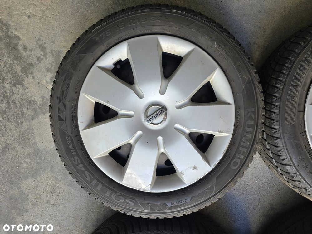 Nissan Note Komplet 4x100 Zima 6mm Kołpaki Oryginał Opony 175/65/15 - 3