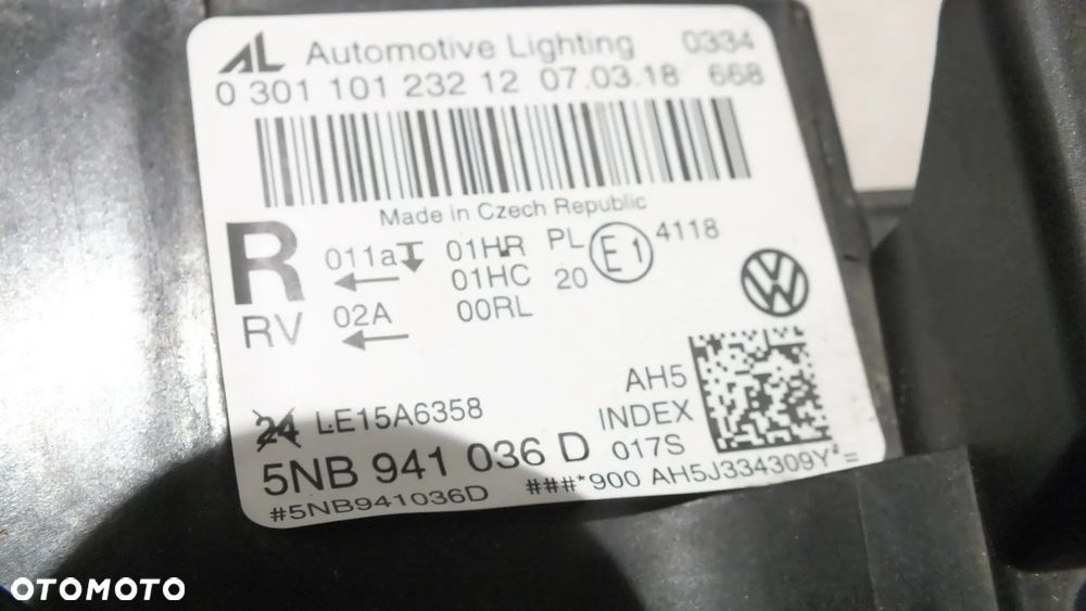 Lampa przednia prawa Led Volkswagen Tiguan 5NB941941036D - 8