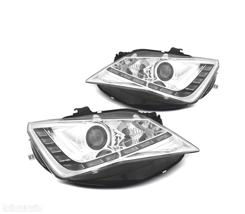 FAROIS FRONTAL PARA SEAT IBIZA 6J 12-15LUZ DIURNA LED CROMADO - 1