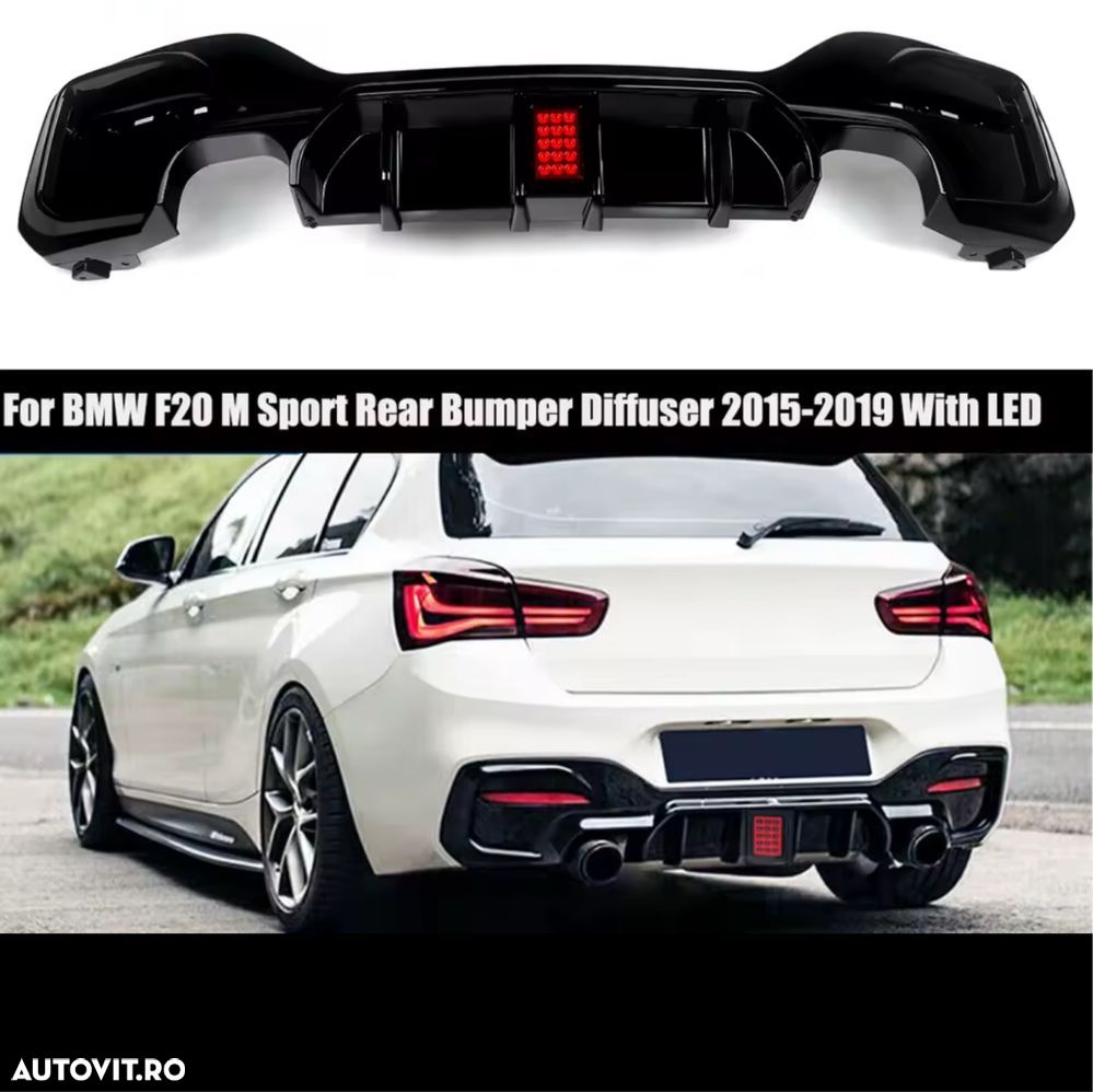 Difuzor Bara Spate Ornamente Prelungire Evacuare Bmw Seria 1 F20 M135i - 1