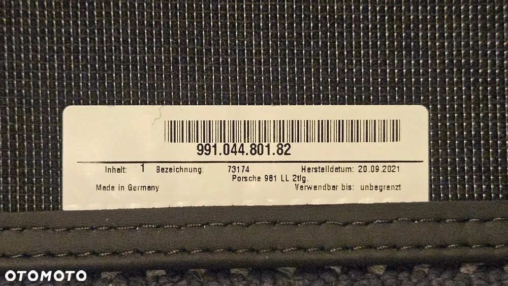 Dywaniki Porsche 911/718 99104480182 - 10