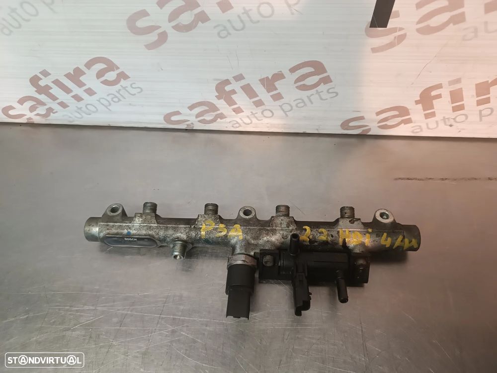 REGUA / RAMPA DE INJECÇÃO COM VALVULAS PEUGEOT 607 807 CITROEN C5 C8 2.2HDI 0445214017 - 1