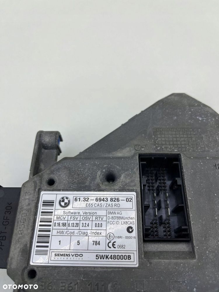 BMW 7 E65 E66 STACYJKA KLUCZYK STEROWNIC CAS KOMPLET EUROPA 6959059 6943826 - 3