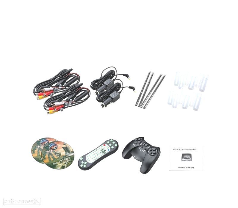 ENCOSTO DE CABEÇA MULTIMEDIA DVD 9" PULGADAS TACTIL COR EM PRETO - 8