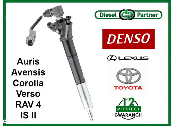 Wtryskiwacz DENSO 23670-0R040 / 23670-0R041 z kablem, TOYOTA, LEXUS