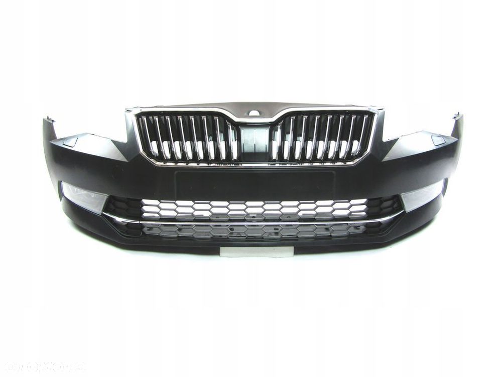 Zderzak przedni Skoda Superb 15 - 19 Spryski. halogeny chromy Kompletny ! - 7