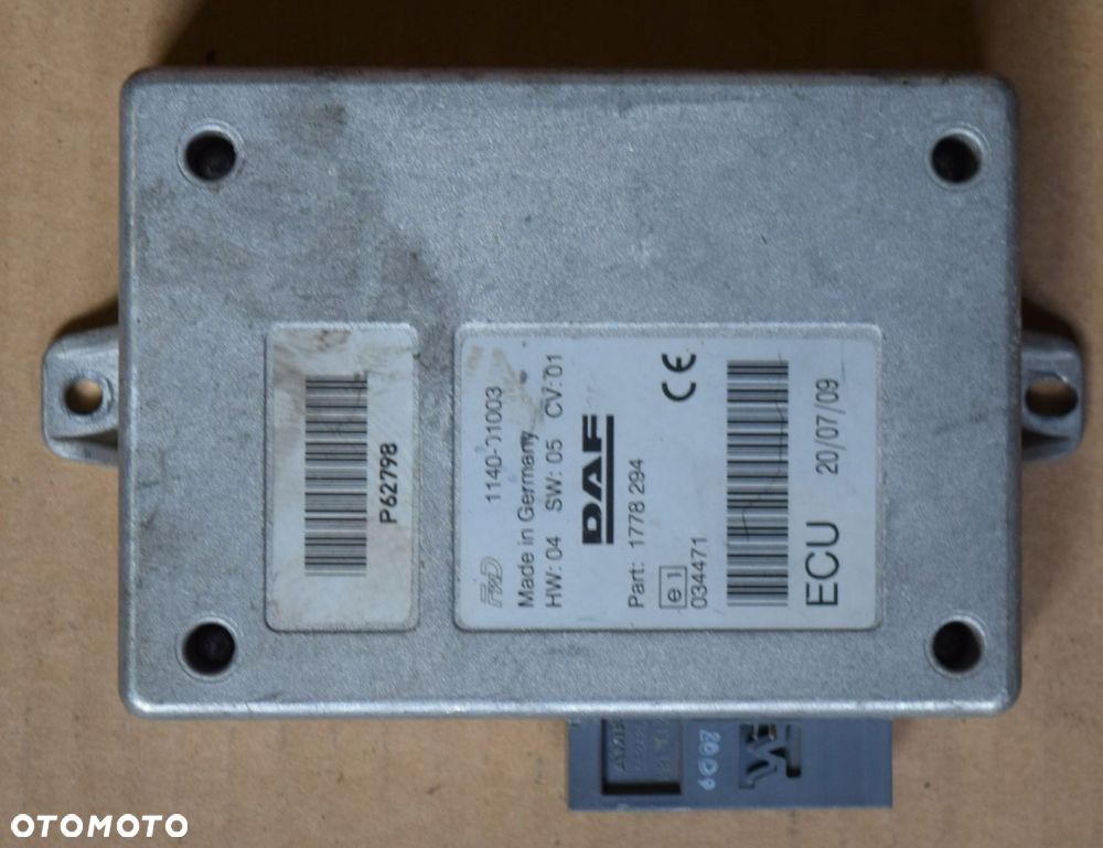 STEROWNIK KOMPUTER ECU DAF XF CF 1778294 - 2
