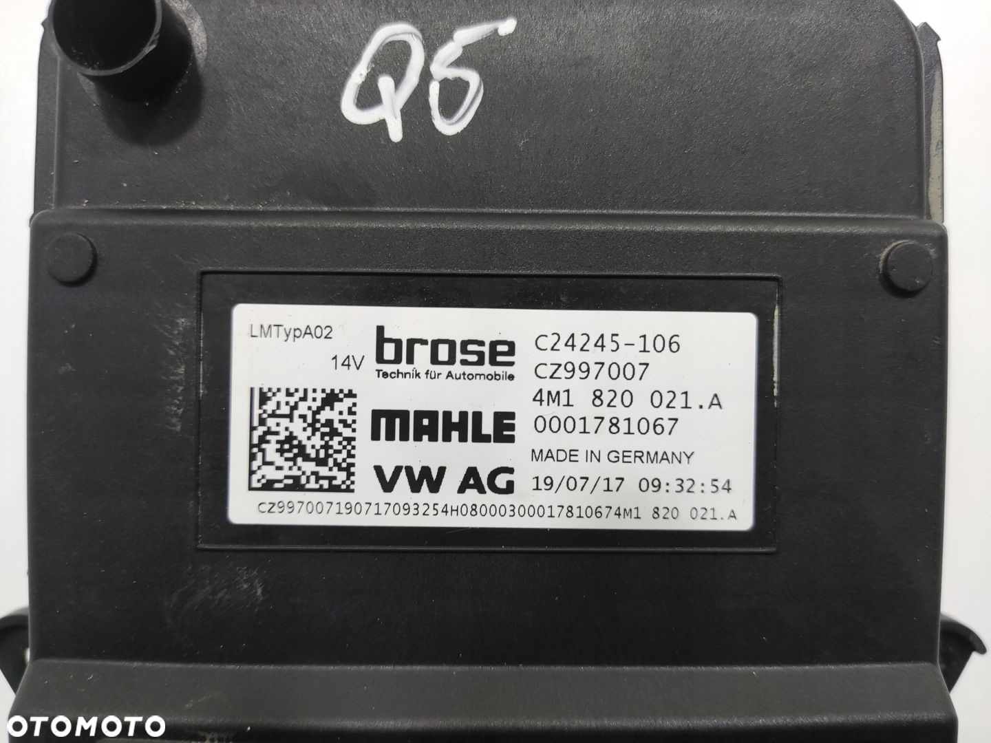 WENTYLATOR DMUCHAWA NAWIEWU AUDI Q5 II 80A 2016-2020 4M1820021A - 5