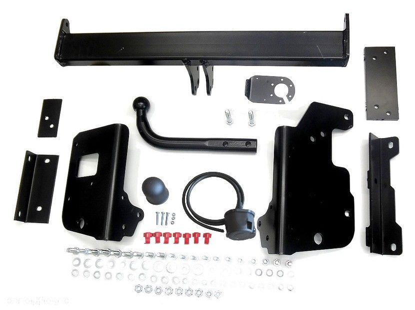 Nowy Kompletny Hak Holowniczy + Kula + Wiązka Uniwersalna + Gniazdo elektr. do Hyundai Tucson JM + KIA Sportage JE 2 II od 2004 do 2010 Przejściówka-Adapter 7/13 Pin GRATIS - 1