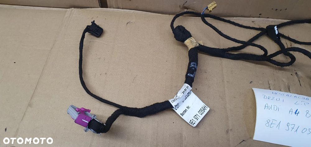 Wiązka instalacja drzwi lewy przód Audi A4 B6 8E1971035AH - 2