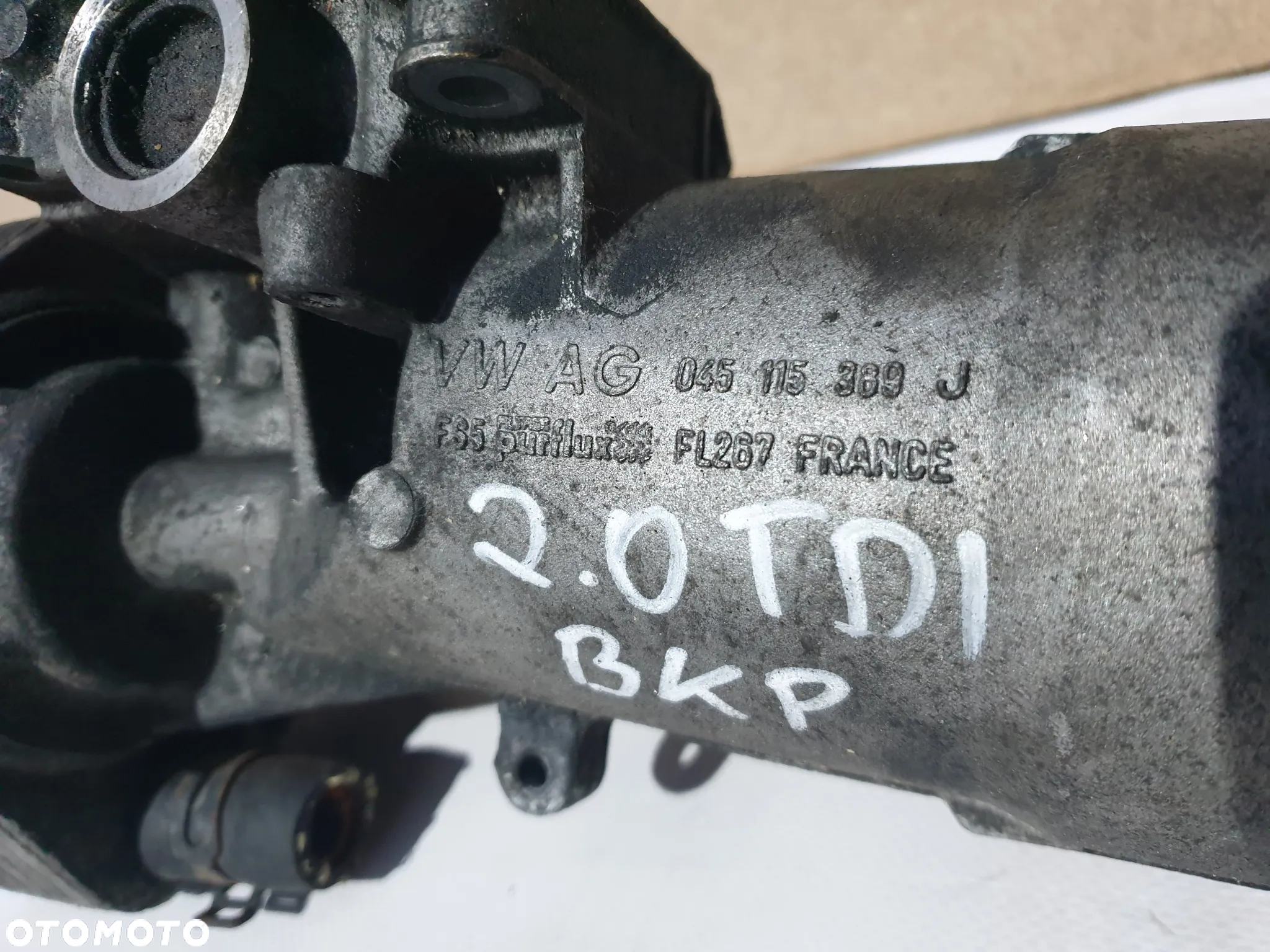 VW Seat Skoda Audi 2.0 TDI BKP Obudowa Podstawa Filtra Oleju 045115389J - 3