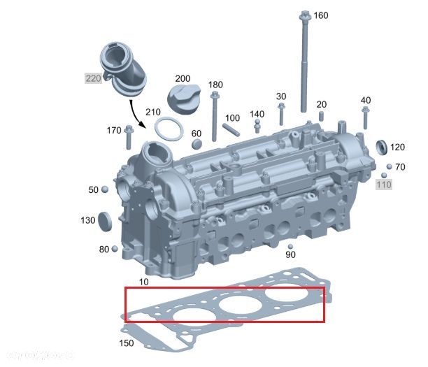 MERCEDES OM642 Uszczelka głowicy cylindrow marki Mercedes-Benz - 2