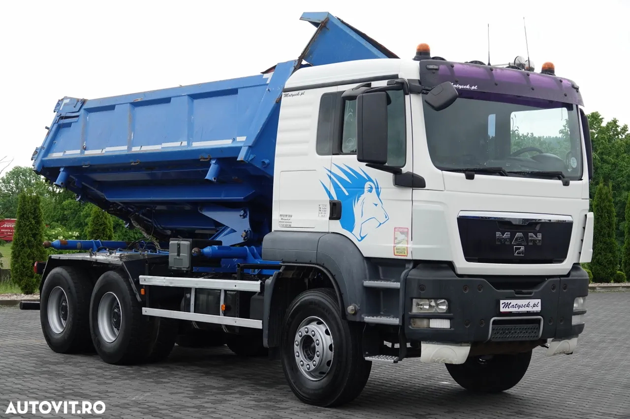 MAN TGS 26.360 / 6x4 / 2 FETE TIPPER / HYDROBRA / BORDMATIC / IMPORTAT - 7