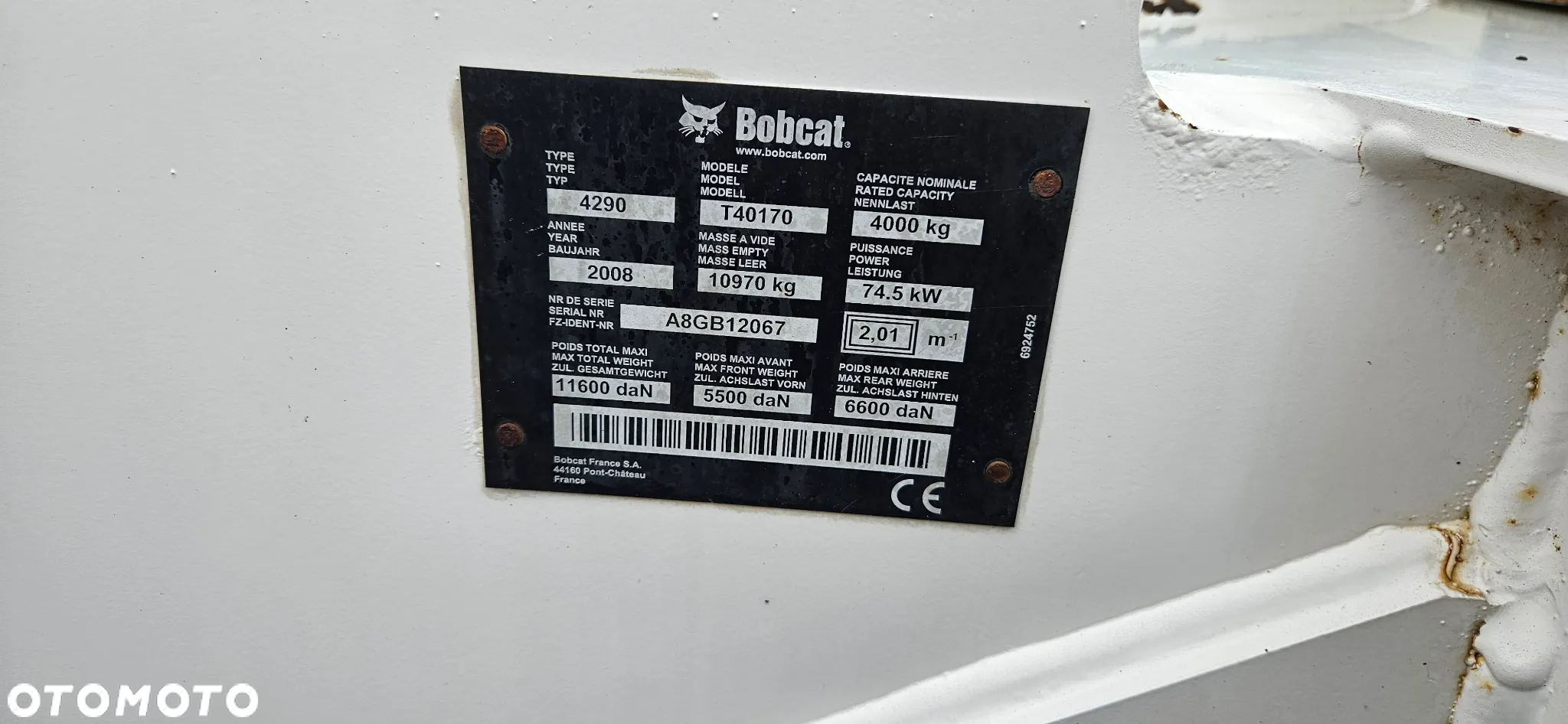 Bobcat T40170, 17 metrów, kosz radio tylko 2200Mtg! z Niemiec - 10