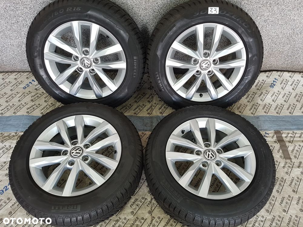 KOŁA ZIMOWE ORYGINAŁ VW GOLF TOURAN CADDY PASSAT  5X112 205/60R16 - 1