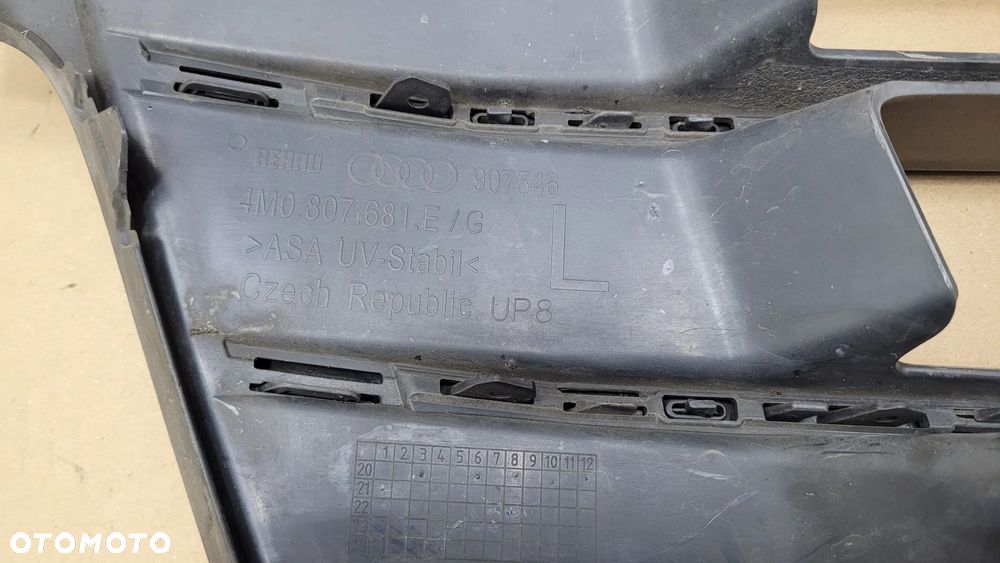 KRATKA ZDERZAKA LEWA NA RADAR AUDI Q7 4M0 S-LINE 15-19r ACC ATRAPA LEWY 4M0807681E - 3