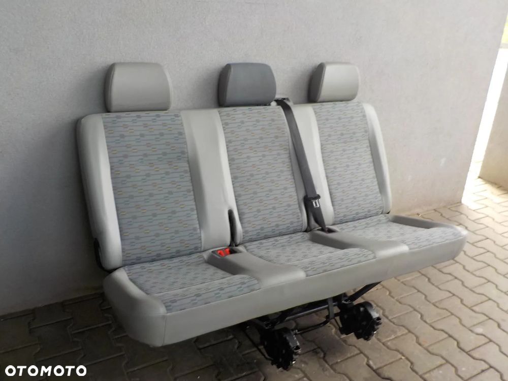 VW T5 T6 FOTEL POTRÓJNY TRÓJKA KANAPA ŁAWKA TYŁ TYLNA PALACE - 6