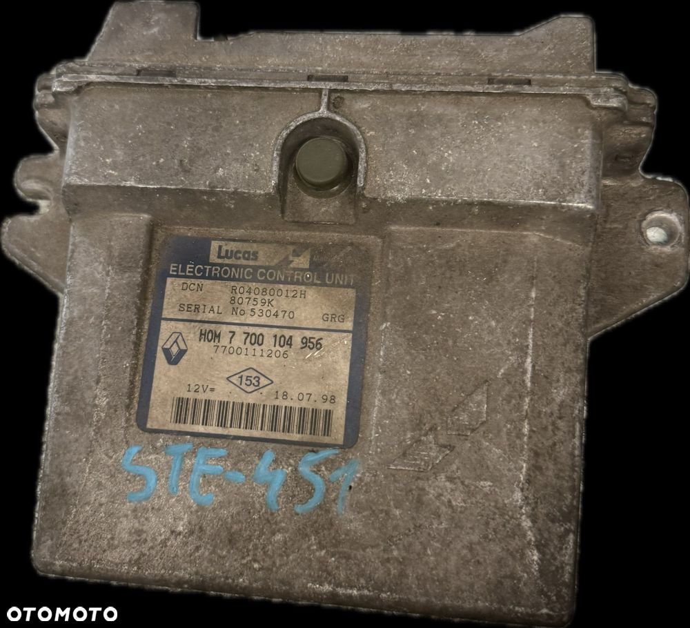 Sterownik Silnika ECU Komputer Renault 7700104956 - 1