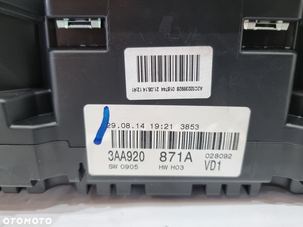 VW PASSAT B7 LICZNIK ZEGARY 3AA920871A EUROPA - 5