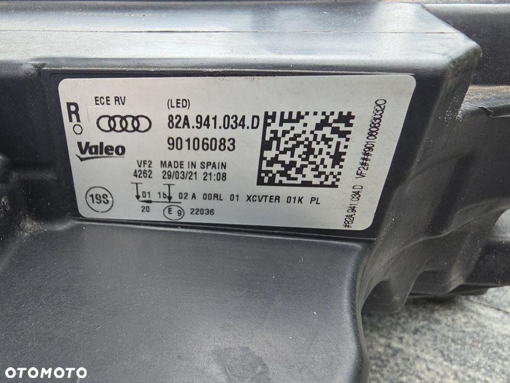 AUDI A1 S1 82A Lampa prawa przód Full Led Dynamic 82A941034D 2021 - 12