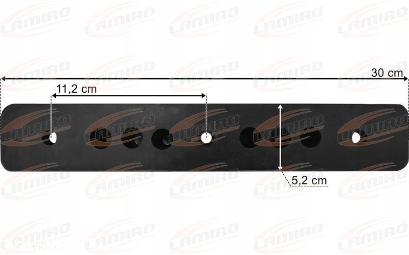 ODBÓJ ODBOJNIK GUMOWY NACZEPY 300x52x60 3 OTWORY - 3