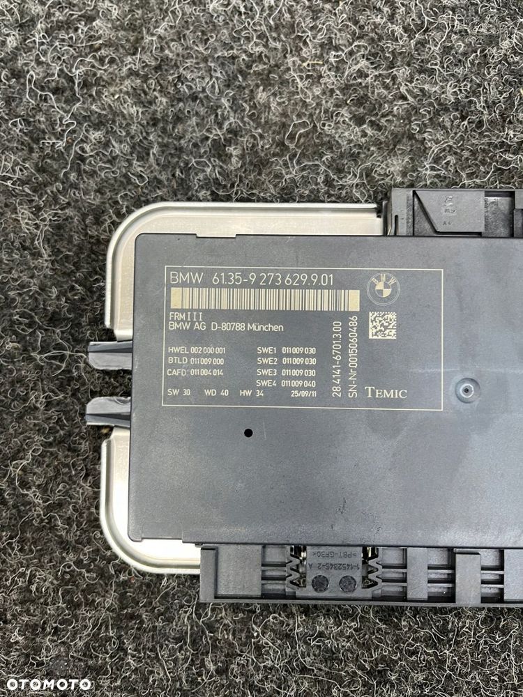 bmw f01 f04 f06 f07 f10 f12 f25 x3 moduł sterownik świateł 9273629 - 3