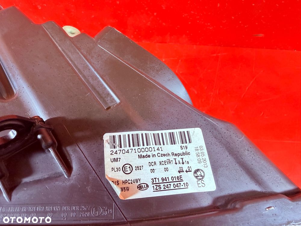 LAMPA PRAWA SKODA SUPERB II 2 3T1 BI XENON SKRĘTNA EU 3T1941016 - 4