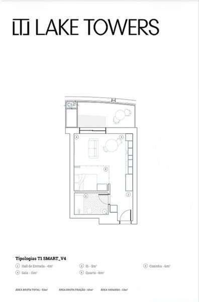 Cedência de Posição: T1 Smart no Lake Towers – Arca D’Água, Porto - Grande imagem: 5/8