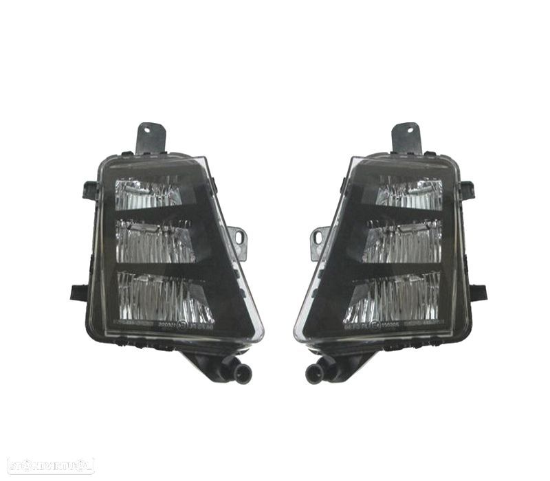FARÓIS DE NEVOEIRO PARA VOLKSWAGEN VW GOLF VII GTI GTD 12-17 LED DE FUNDO PRETO - 1