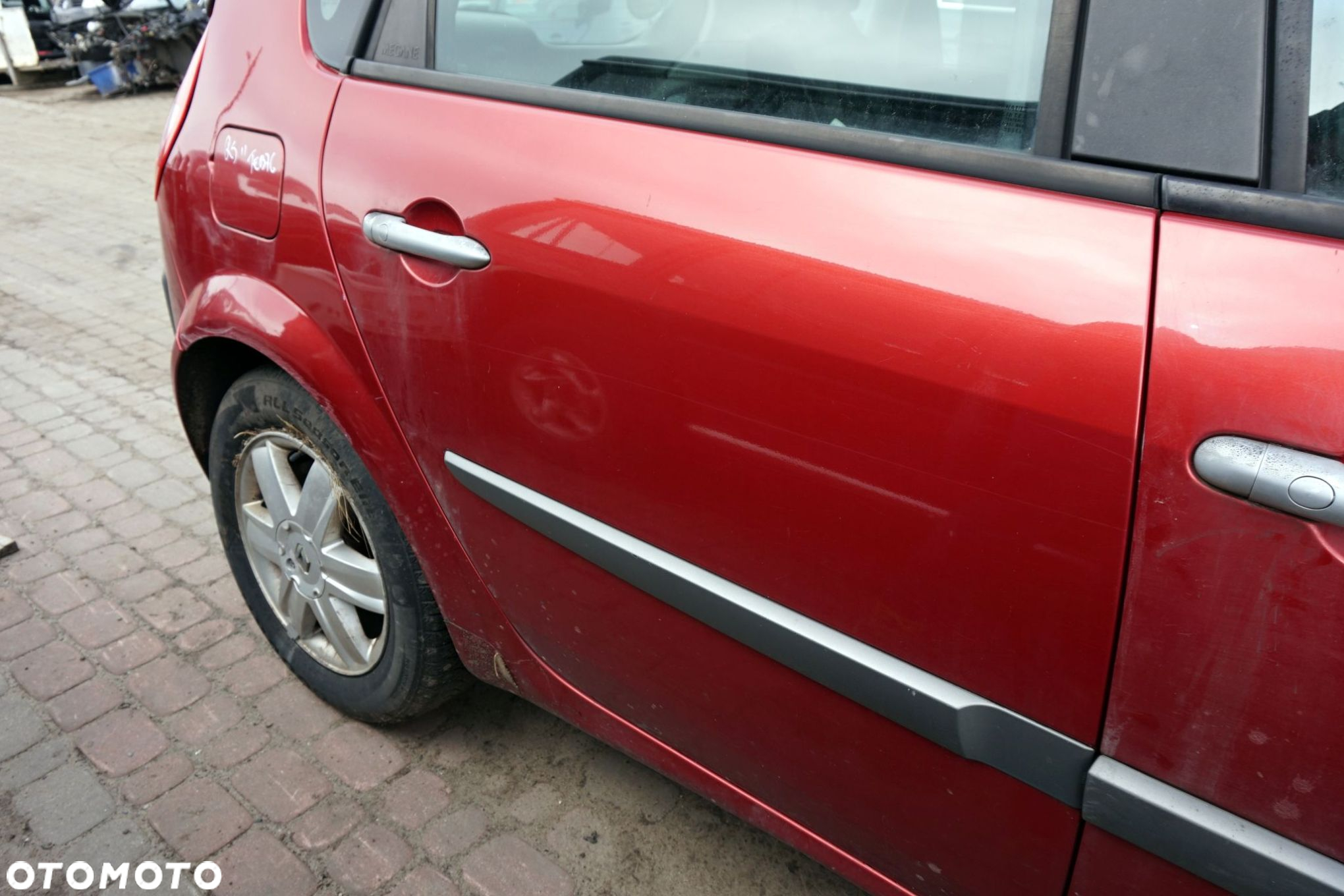 DRZWI TYLNE PRAWE SCENIC II PH1 TEB76  CZERWONY RENAULT 2004-2006 - 4