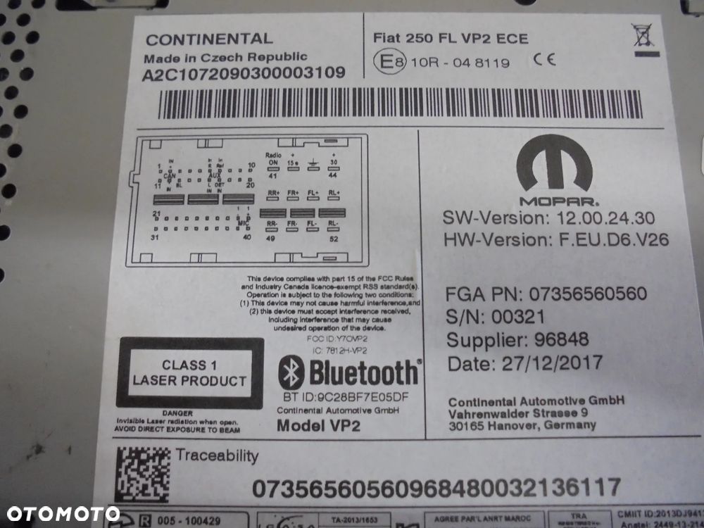 7356560560 RADIO FIAT DUCATO 2012- DOTYKOWE - 2