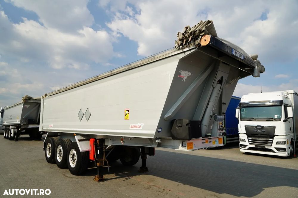 Benalu BASCULĂ BENALU / 29 m³ / ALUMINIU / AXĂ RIDICATĂ / GREUTATE: 5.000 KG / JANTE DIN ALIAJ / PRELATĂ ELECTRICĂ / IMPORTAT - 2