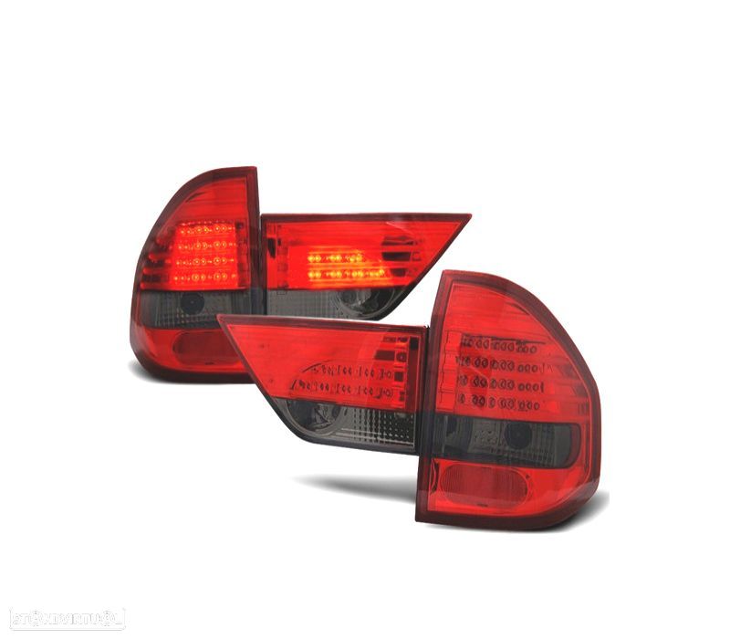 FAROLINS TRASEIROS LED BMW X3 VERMELHO ESCURECIDO - 1