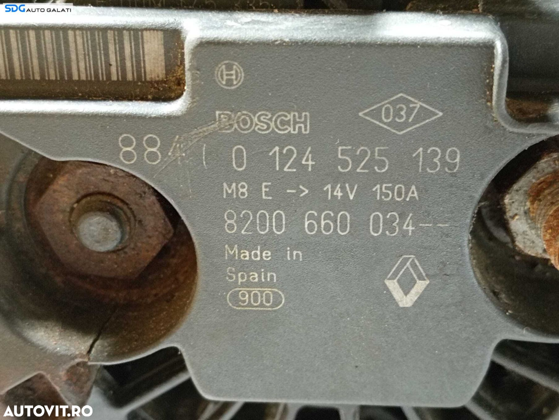 Alternator BOSCH 150A Renault Clio 3 1.5 DCI 2005 - 2014 Cod 8200660034 0124525139 [M6790] - 6