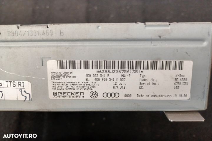 Modul control radio 4F0035541BX 4E0035541P 4E0910541M 4F0035541BX 4E0 - 5