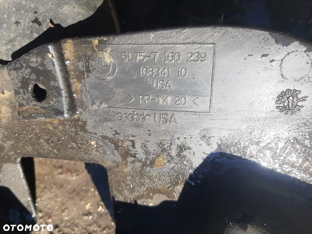Osłona maglownicy BMW X6  E71 prawa lewa 7160238 7160240  OE - 6