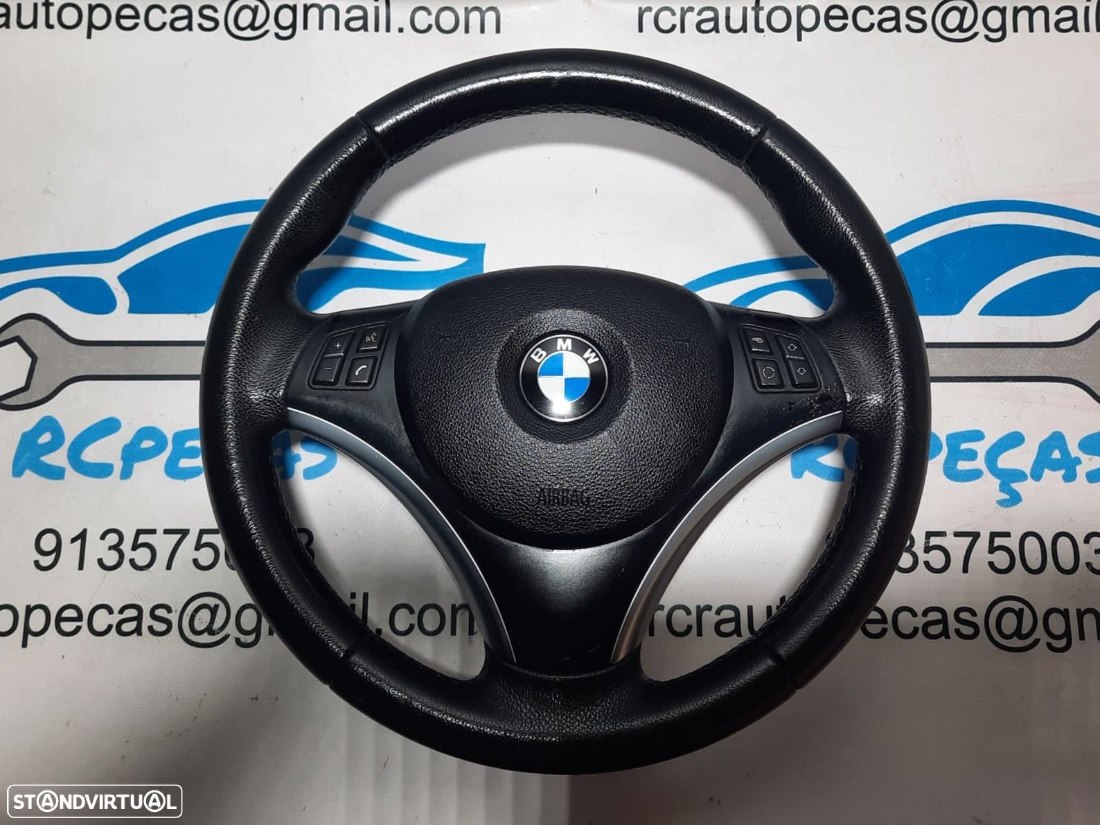 VOLANTE GUIADOR COMPLETO BMW SERIE 1 E81 SERIE 1 E87 E82 E88 SERIE 3 E90 E91 E92 E93 X1 E87 PELE AIRBAG COMANDOS MULTIFUNÇÕES CONTROLO - 4