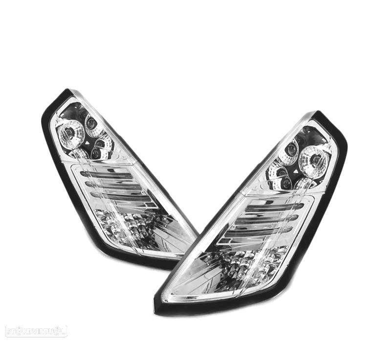 FAROLINS TRASEIROS LED FIAT GRANDE PUNTO 05-09 CHROME CROMADO - 2