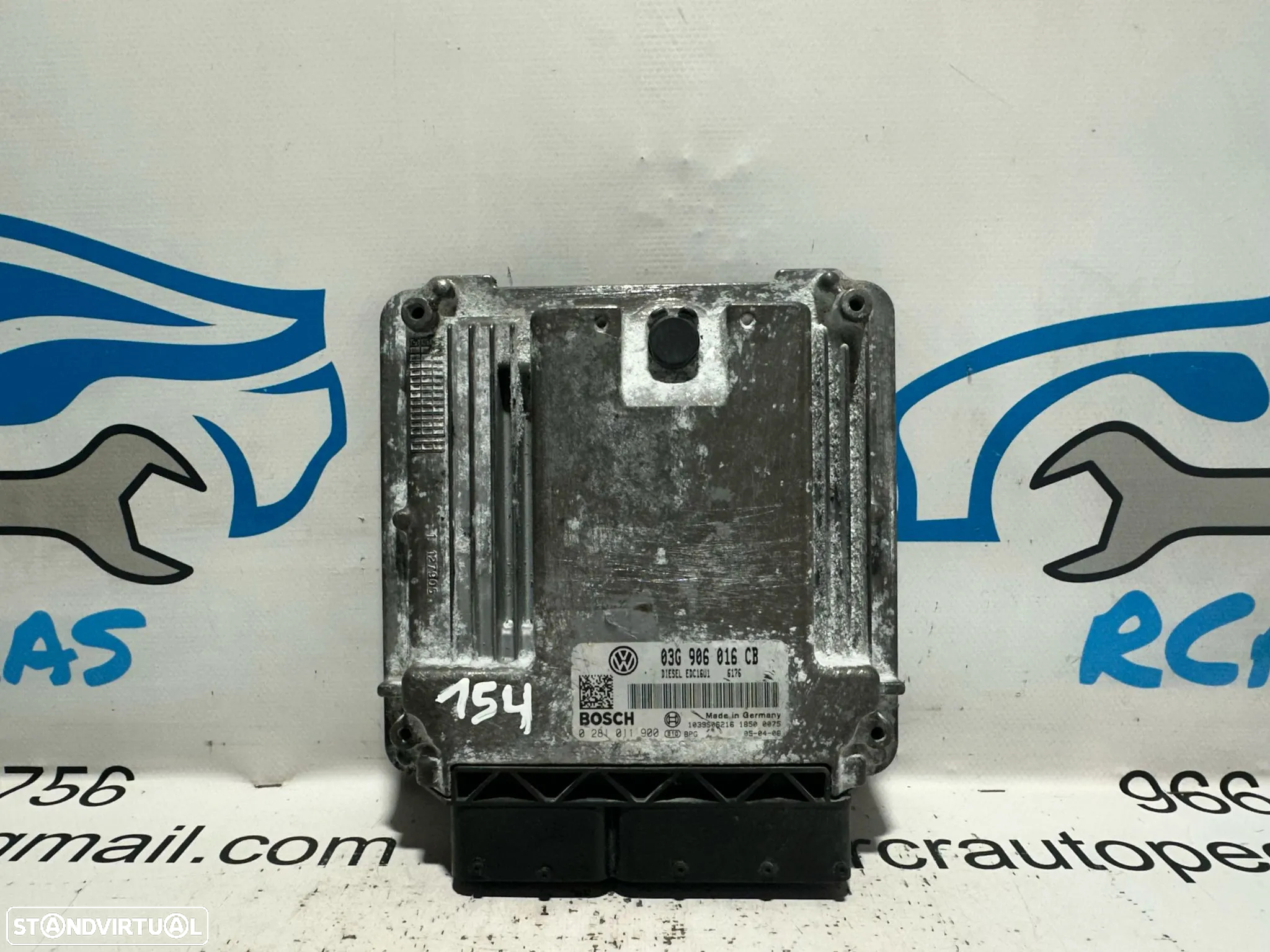 .Centralina Motor Original Bosch VAG VW Volkswagen 1.9 TDi BXE BKC 03G 906 016 CB / 0 281 011 900 - 2