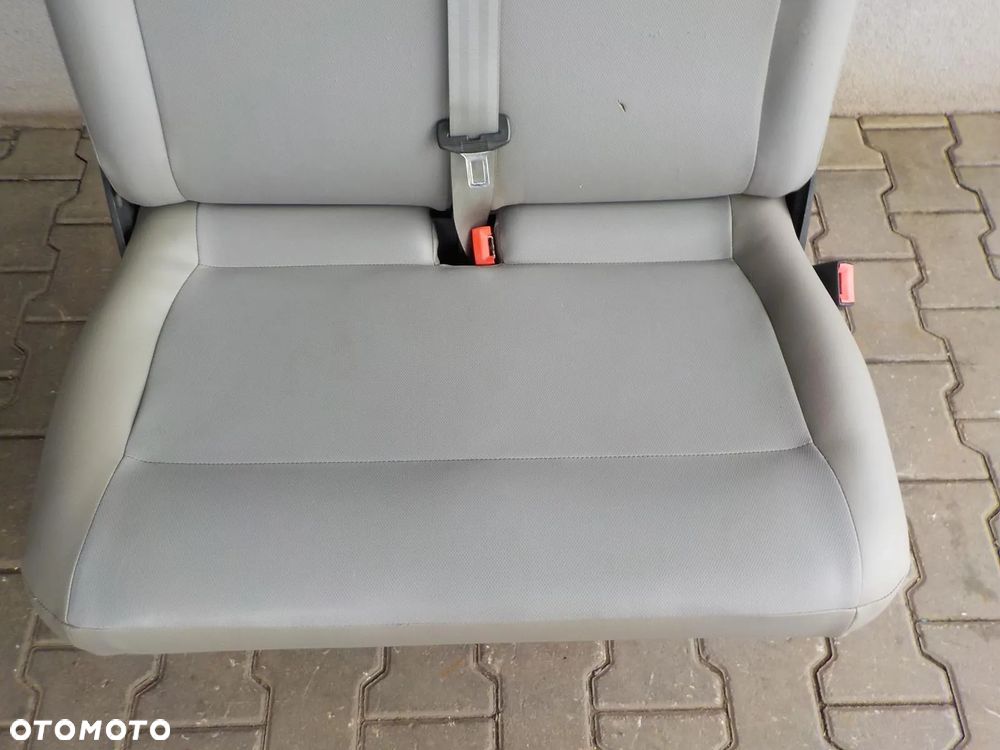 VW T5 FOTEL PODWÓJNY PASAŻERA PRZÓD DWÓJKA DERMA SKAJ - 3