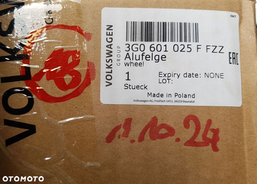 vw passat b8 felga aluminiowa 7j 17 cali et40 3g0601025f fzz - 7