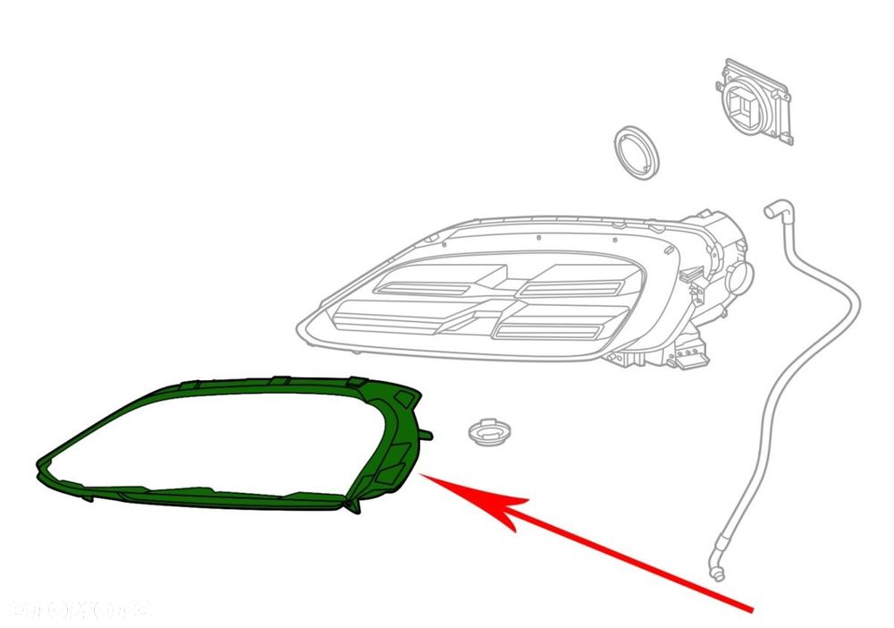 Listwa Porsche Macan II 95c 24r.- NOWA lewa uszczelka nakładka reflektora lampy przedniej listwa - 1