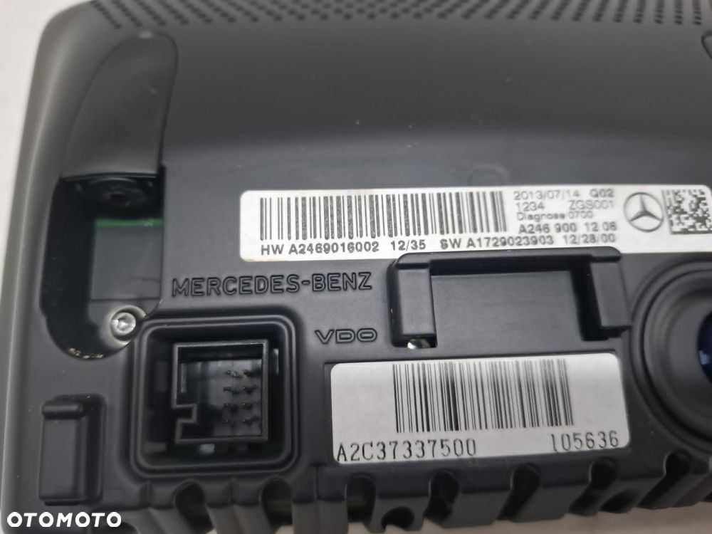 EKRAN NAWIGACJI CENTRALNY WYŚWIATLACZ MONITOR MERCEDES W246 a2469016002 - 4