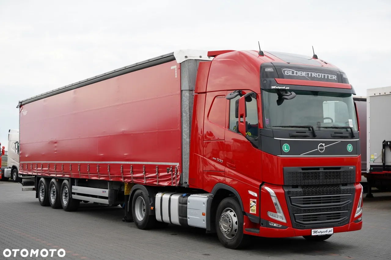 Volvo FH 500 / KLIMA POSTOJOWA  / I-SAVE / ZESTAW  + SCHMITZ FIRANKA STANDARD / PODNOSZONA OŚ / DACH PODNOSZONY / 2022 ROK / PO ZŁOTYM KONTRAKCIE SERWISOWYM - 4