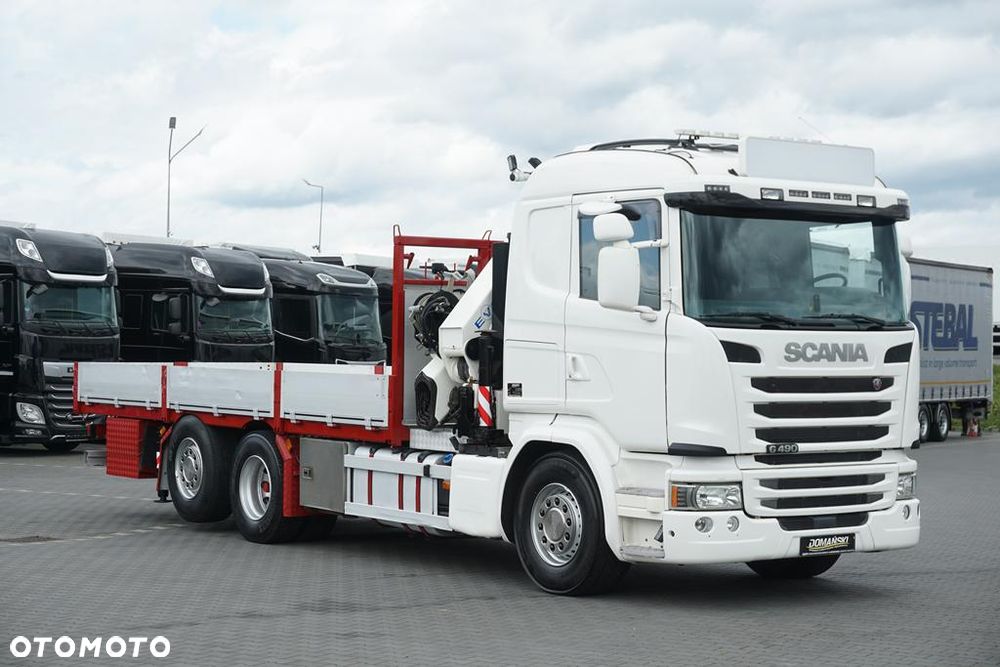 Scania G 490 / 6 X 2 / SKRZYNIOWY + HDS / HMF 3220 K7 / WYSIĘG 18,9 M - 3